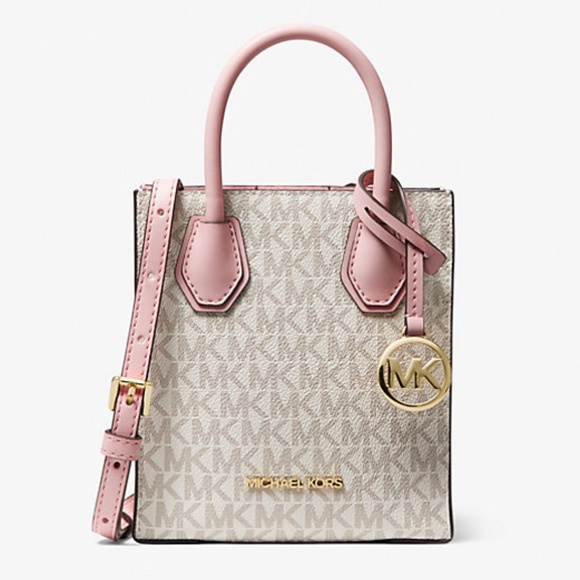 MICHAEL KORS Mercer Extra-Small Logo and Leather Crossbody Bag - NWT $348 Retail - Picture 1 of 3